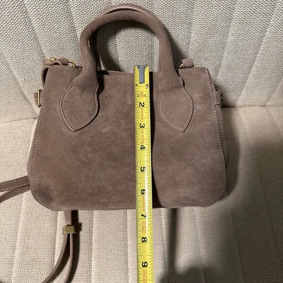 Reformation Partrizia Mini Suede Mushroom color Purse - Picture 6 of 9